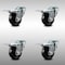 Service Caster 3 Inch SS Hard Rubber Wheel Swivel Top Plate Caster Set with Total Lock Brake SCC-SSTTL20S314-HRS-4 - alternate 2
